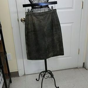 Women's Vintage Leather Skirt